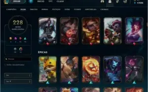 CONTA LOL 228 SKINS