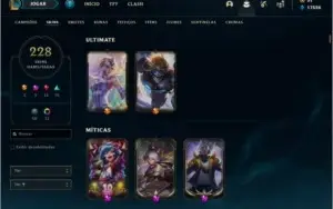 CONTA LOL 228 SKINS