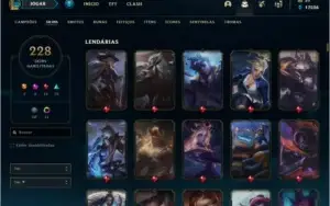 CONTA LOL 228 SKINS