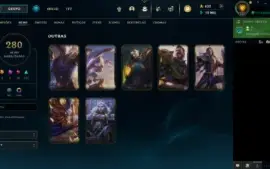 Conta LOL Ouro Todos os campeões + 280 SKINS MMR DIAMANTE