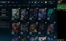 Conta LOL Ouro Todos os campeões + 280 SKINS MMR DIAMANTE