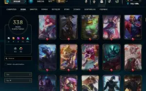 Esmeralda 4 com TODOS os champs e 338 Skins (MID / ADC / JG)