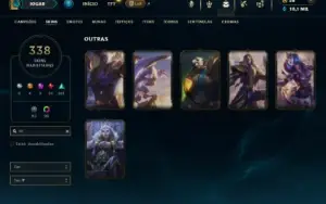 Esmeralda 4 com TODOS os champs e 338 Skins (MID / ADC / JG)