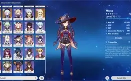 AR 57 - Conta com 15 personagens 5⭐ e 8 armas 5⭐