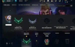 Esmeralda 1 com 50 Champs e 20 Skins + 3 Vitoriosas