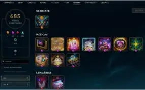 Conta LoL season 2 com diversas skins raras 807 8k de RP