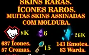 Conta LoL season 2 com diversas skins raras 807 8k de RP