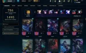 Esmeralda 2 com TODOS os champs e 758 Skins + 12 Vitoriosas