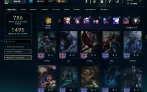 Esmeralda 2 com TODOS os champs e 758 Skins + 12 Vitoriosas