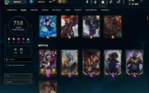 Esmeralda 2 com TODOS os champs e 758 Skins + 12 Vitoriosas