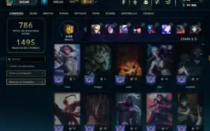 Esmeralda 2 com TODOS os champs e 758 Skins + 12 Vitoriosas