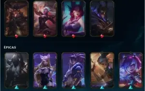 Conta unranked com 261 skins e 30 cromas.