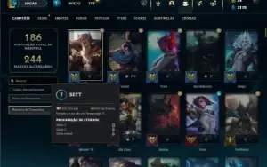Bronze 2 com TODOS os champs e 101 Skins ( Mais de 70 Jogos)