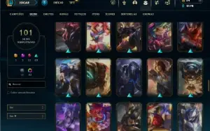 Bronze 2 com TODOS os champs e 101 Skins ( Mais de 70 Jogos)
