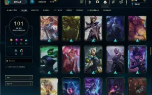 Bronze 2 com TODOS os champs e 101 Skins ( Mais de 70 Jogos)
