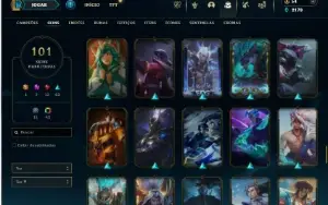 Bronze 2 com TODOS os champs e 101 Skins ( Mais de 70 Jogos)