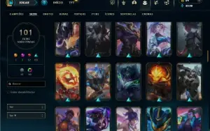 Bronze 2 com TODOS os champs e 101 Skins ( Mais de 70 Jogos)