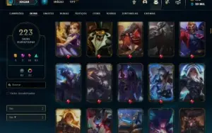 Conta Bronze 1 com 150 Champs e 223 Skins + 1 Prestigio