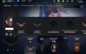 Conta Bronze 1 com 150 Champs e 223 Skins + 1 Prestigio