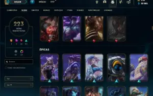 Conta Bronze 1 com 150 Champs e 223 Skins + 1 Prestigio