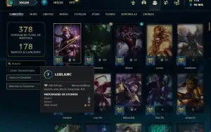 Conta Bronze 1 com 150 Champs e 223 Skins + 1 Prestigio