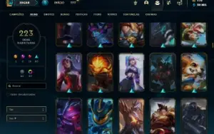 Conta Bronze 1 com 150 Champs e 223 Skins + 1 Prestigio