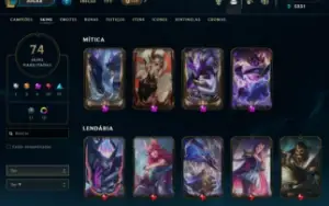 conta level 193 ] varias skin skin da