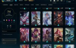 conta level 193 ] varias skin skin da