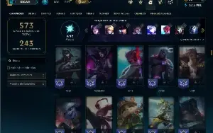 Unranked com TODOS os champs e 249 Skins ( MAIN ADC )