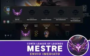 Conta League Of Legends Mestre 100+ Pdl • High Mmr