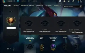 Conta unranked com 31 Champs e 14 Skins