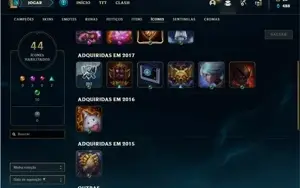 Conta unranked com 31 Champs e 14 Skins