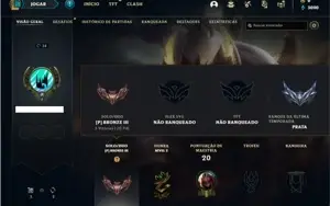 Conta bronze 3 com 22 Champs e 4 Skins + 1 Prestigio do Lee