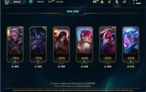 Conta bronze 3 com 22 Champs e 4 Skins + 1 Prestigio do Lee