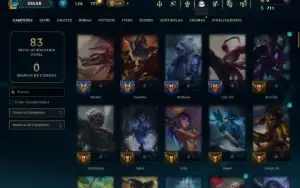 Mestre com 110 Champs e 9 Skins +21 Fragmentos