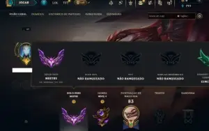 Mestre com 110 Champs e 9 Skins +21 Fragmentos