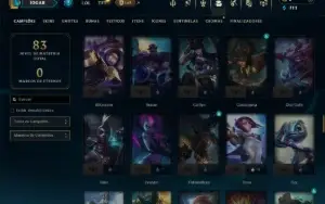Mestre com 110 Champs e 9 Skins +21 Fragmentos