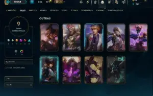 Mestre com 110 Champs e 9 Skins +21 Fragmentos