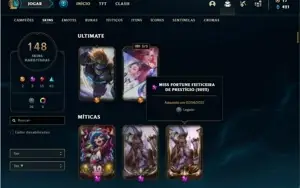 Conta ouro 4 com 114 Champs e 148 Skins + 2 Prestigios