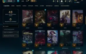 Platina 3 com 65 Champs e 4 Skins