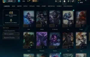Platina 3 com 65 Champs e 4 Skins