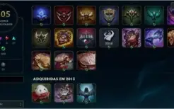 Conta de 2013, Diamante 1, 180 skins c/ Todos os Campeões