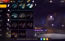 Conta de Free Fire com o primeiro passe e algumas roupas