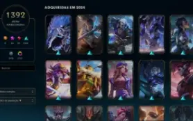 Conta League of Legends, +1380 Skins, 409 Emotes, 745 Icones
