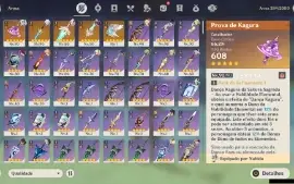 Genshin Impact - Ar57 , 11 Personagens T5 E 5 Armas T5 + Tig