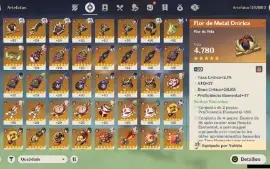 Genshin Impact - Ar57 , 11 Personagens T5 E 5 Armas T5 + Tig