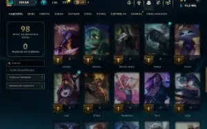 Platina 3 com 50 Champs e 11 Skins