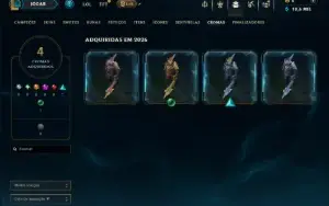 Platina 3 com 50 Champs e 11 Skins