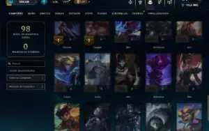 Platina 3 com 50 Champs e 11 Skins