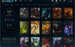 Conta LoL 183 skins, 7 vitoriosas mmr platina